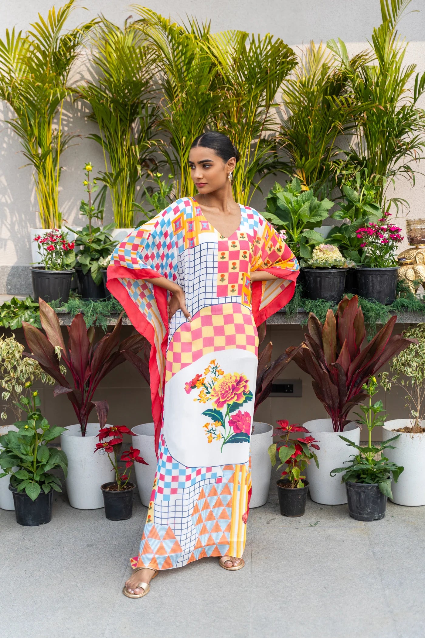 Autumn Geometrical Printed Kaftan Main image