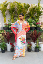 Autumn Geometrical Printed Kaftan
