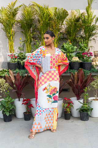 Autumn Geometrical Printed Kaftan
