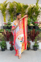 Autumn Geometrical Printed Kaftan