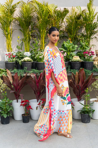 Autumn Geometrical Printed Kaftan