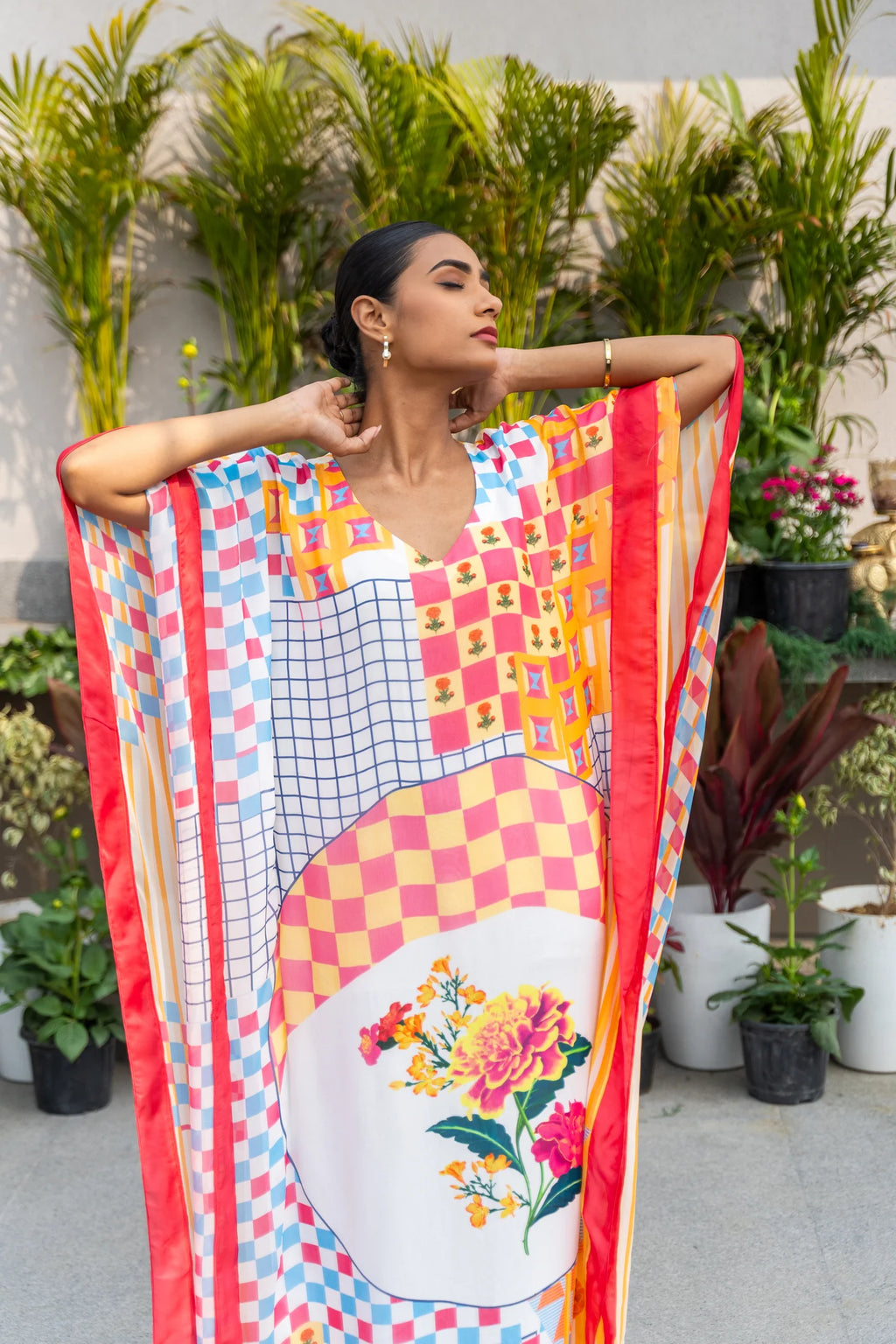 Autumn Geometrical Printed Kaftan