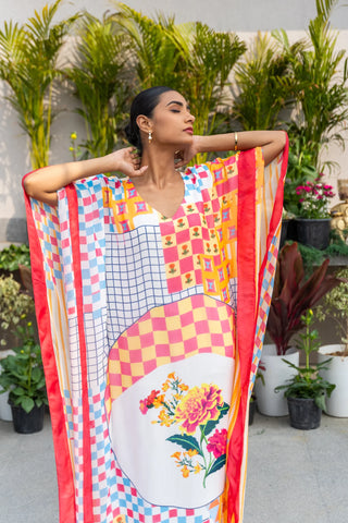 Autumn Geometrical Printed Kaftan