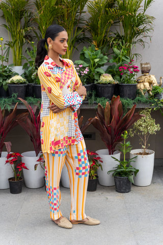 Sunrise Geometrical Printed Coord Set