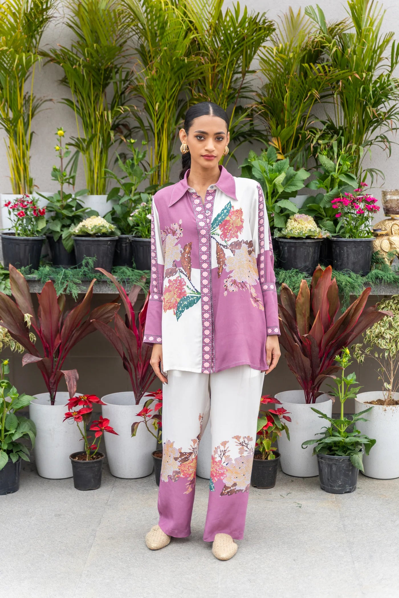 Lavender Color Block Coord Set Main image