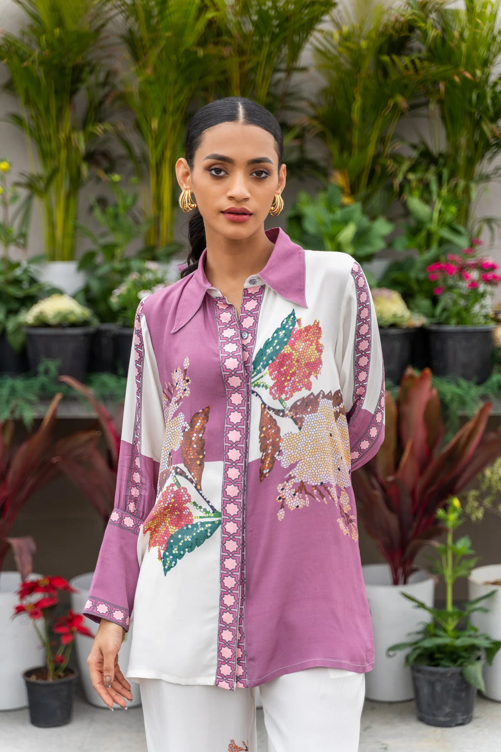 Lavender Color Block Coord Set