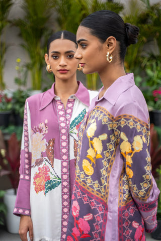 Lavender Color Block Coord Set