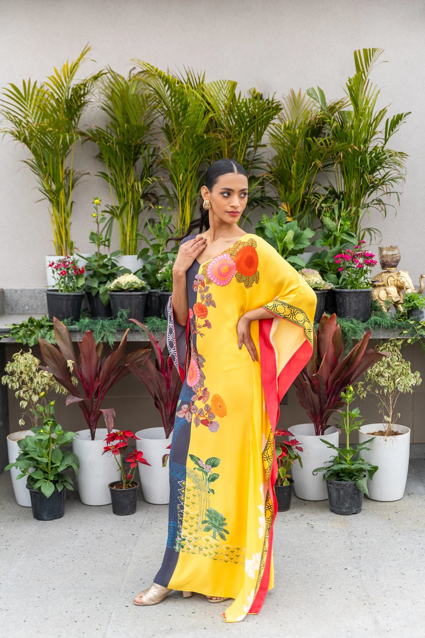 Marigold Signature Print Kaftan