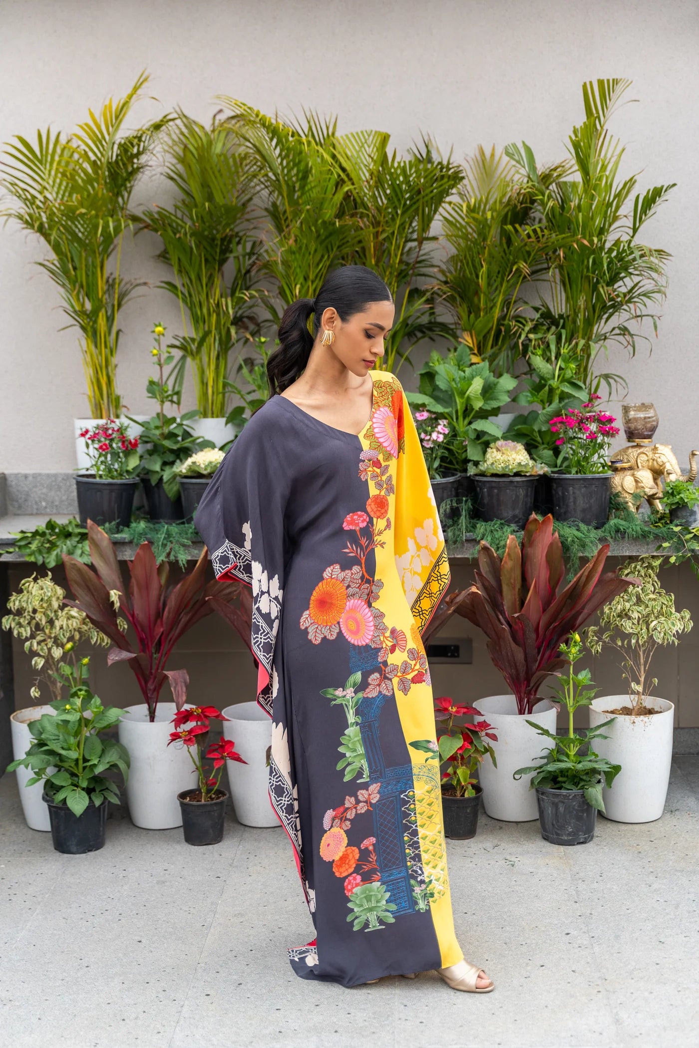 Marigold Signature Print Kaftan