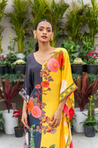 Marigold Signature Print Kaftan