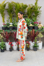 Light Sage Green Floral Printed Coord Set