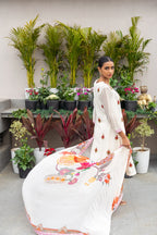 Ivory Glow Printed & Embroidered Kurta Set