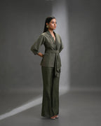 Verdara Draped Silk Co-ord Set