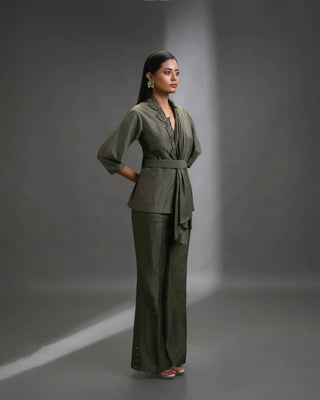 Verdara Draped Silk Co-ord Set