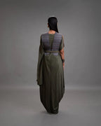 Zehra Draped Silk Dress