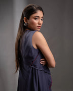 Noir Flame Graphite Gown