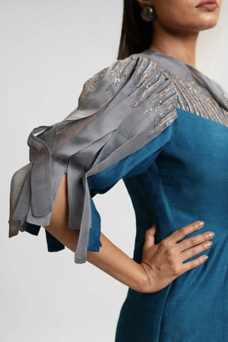 Silk Hand Embroidered Jumpsuit