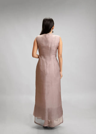 Silk Dress And Organza Jacket Set