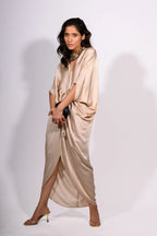 Champagne Satin Cinch Dress