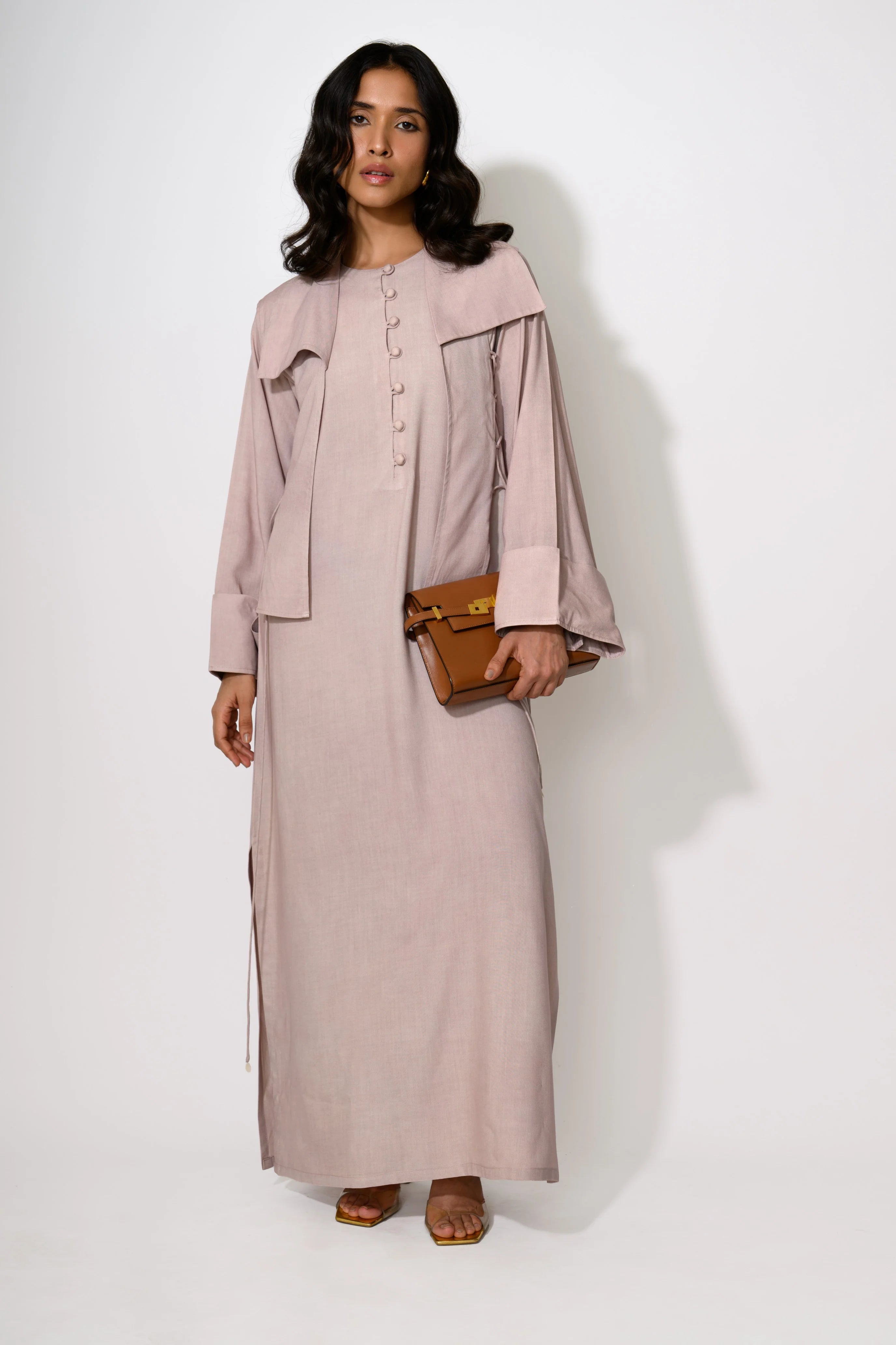 Dust Rose Corset Maxi Dress Main image