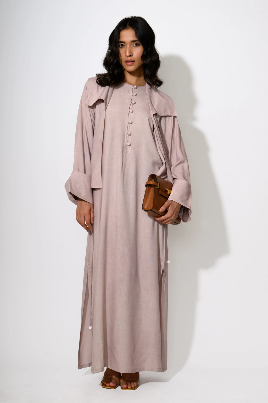 Dust Rose Corset Maxi Dress