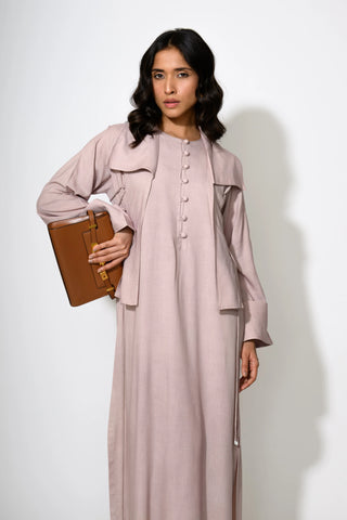 Dust Rose Corset Maxi Dress