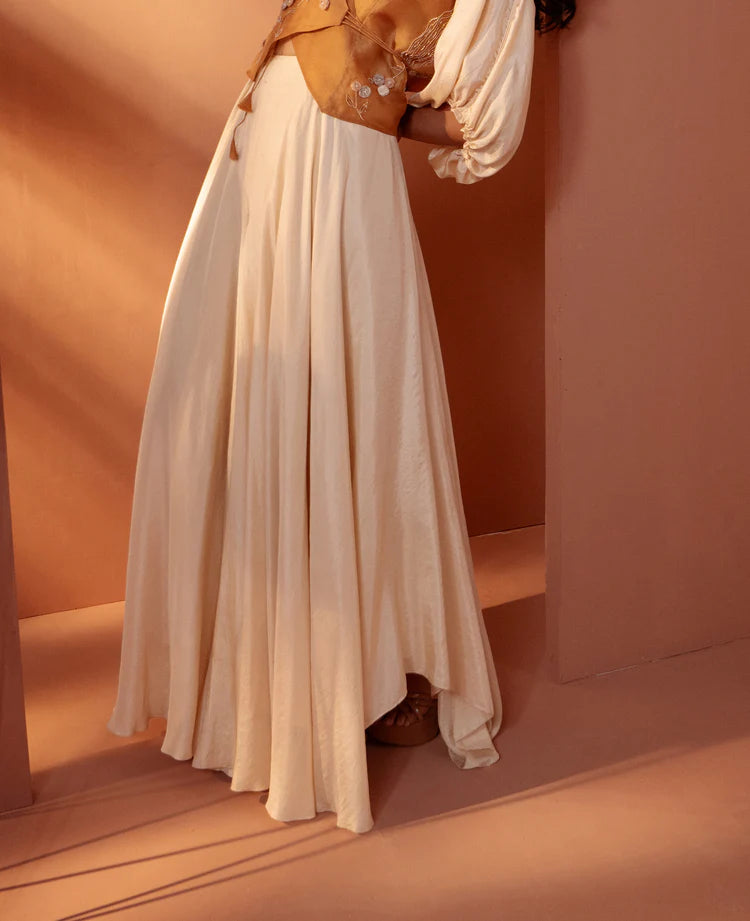 Citrine Silk Organza Pant Set