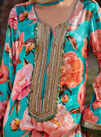 Fariya Printed Velvet Suit Set