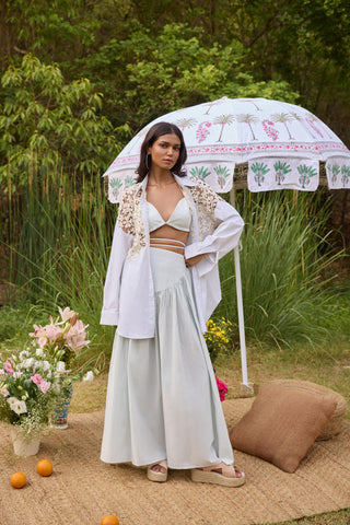 Luna Poplin Cut-Work Co-Ord Set