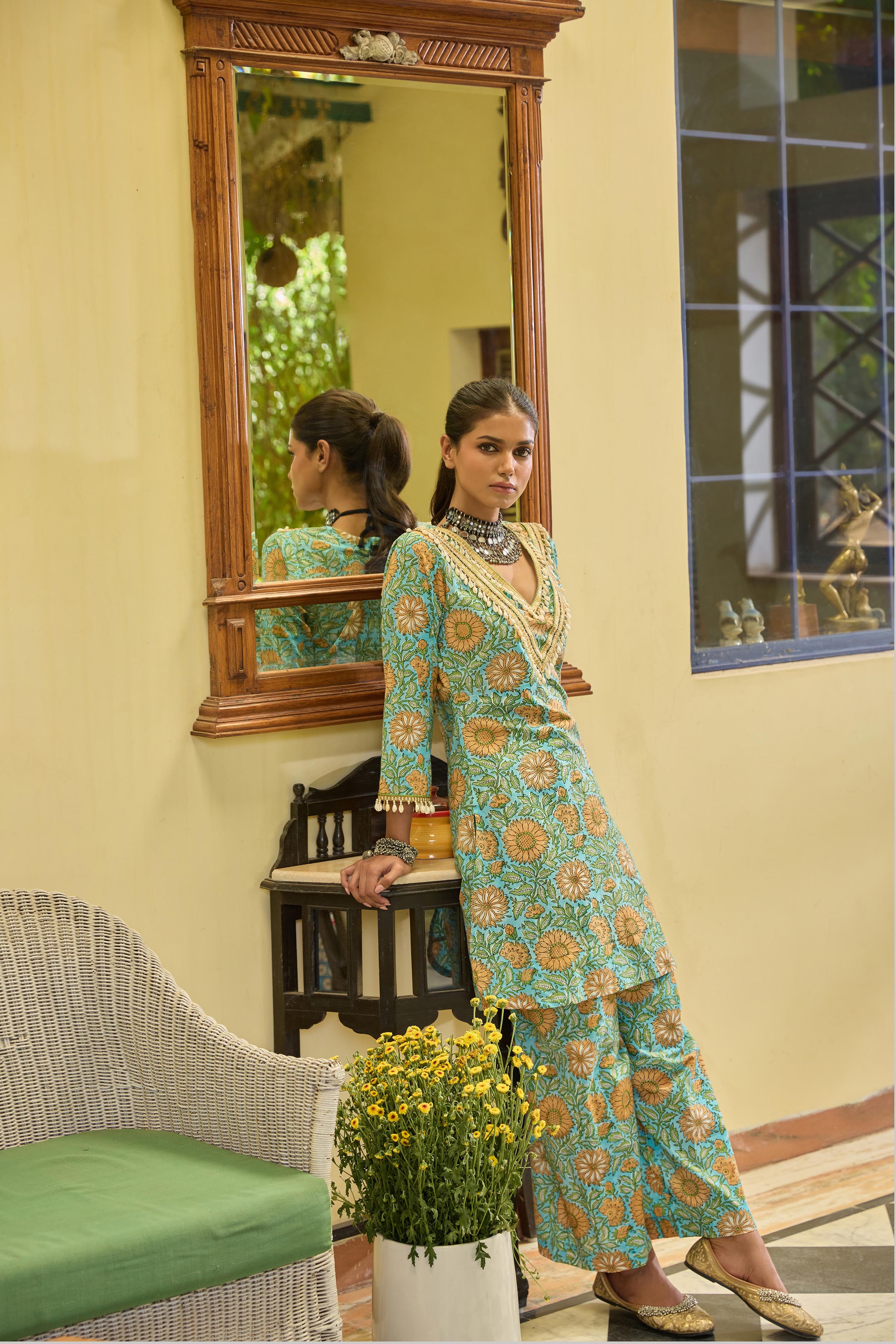 Zaina Cotton Handblock Set Secondary image