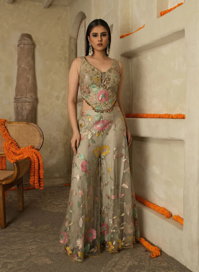 Godavari Patchwork Gharara Set