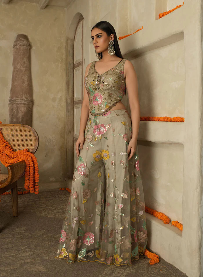 Godavari Patchwork Gharara Set