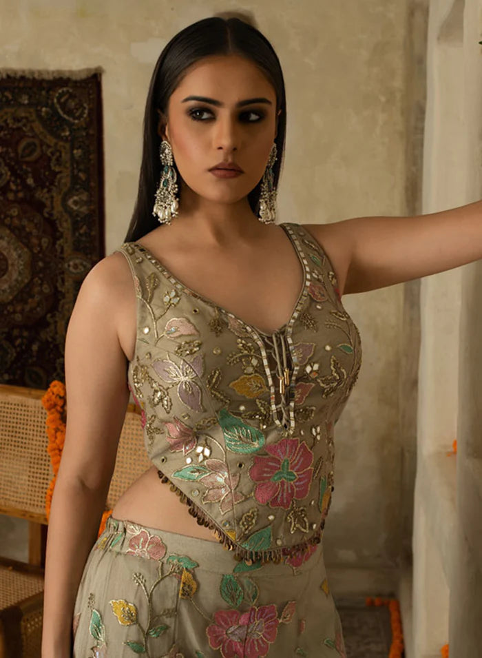 Godavari Patchwork Gharara Set