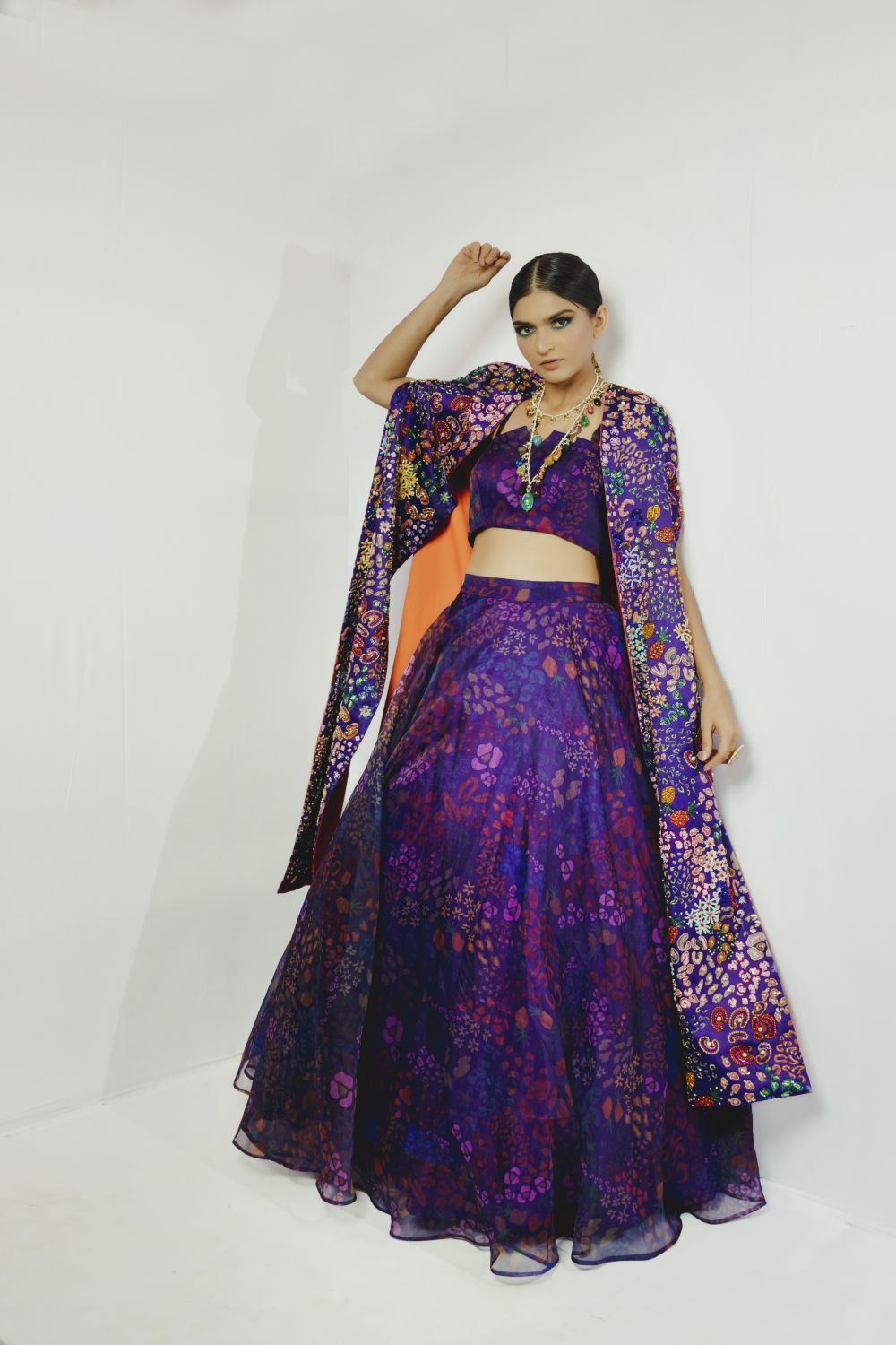 Floral Noir Lehenga
