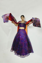Floral Noir Lehenga