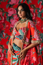 Saanvi Tropical Cape Lehenga