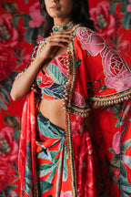 Saanvi Tropical Cape Lehenga