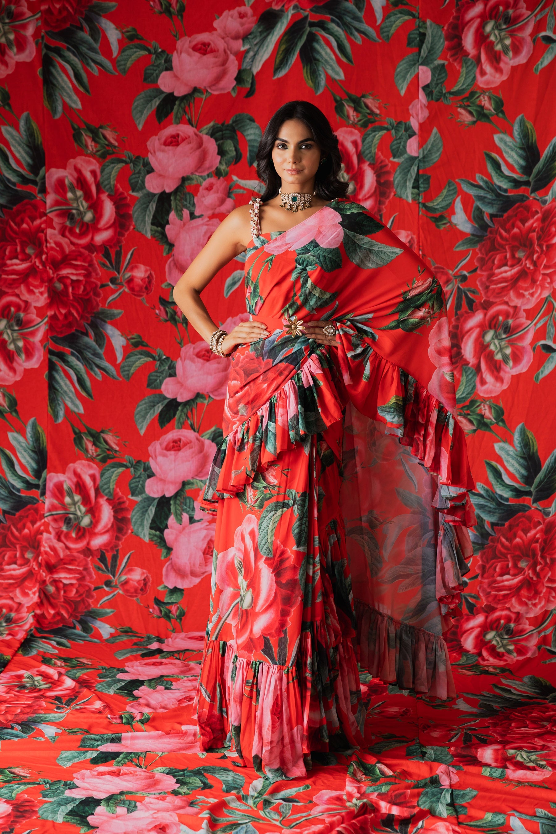 Amaira Ruffles Saree Main image