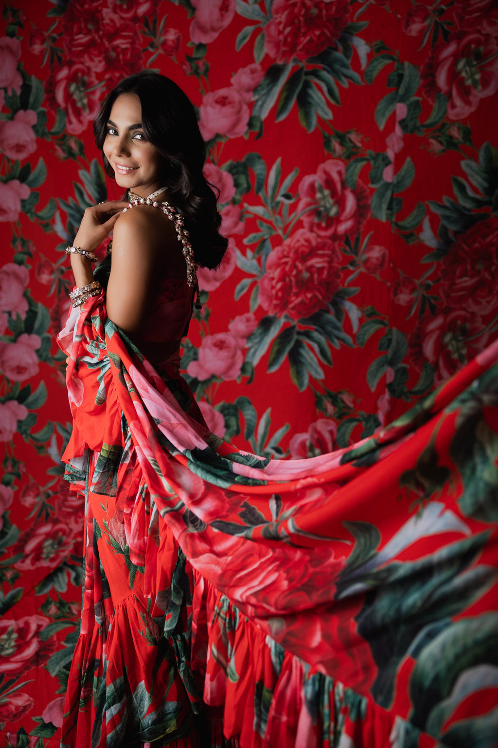 Amaira Ruffles Saree