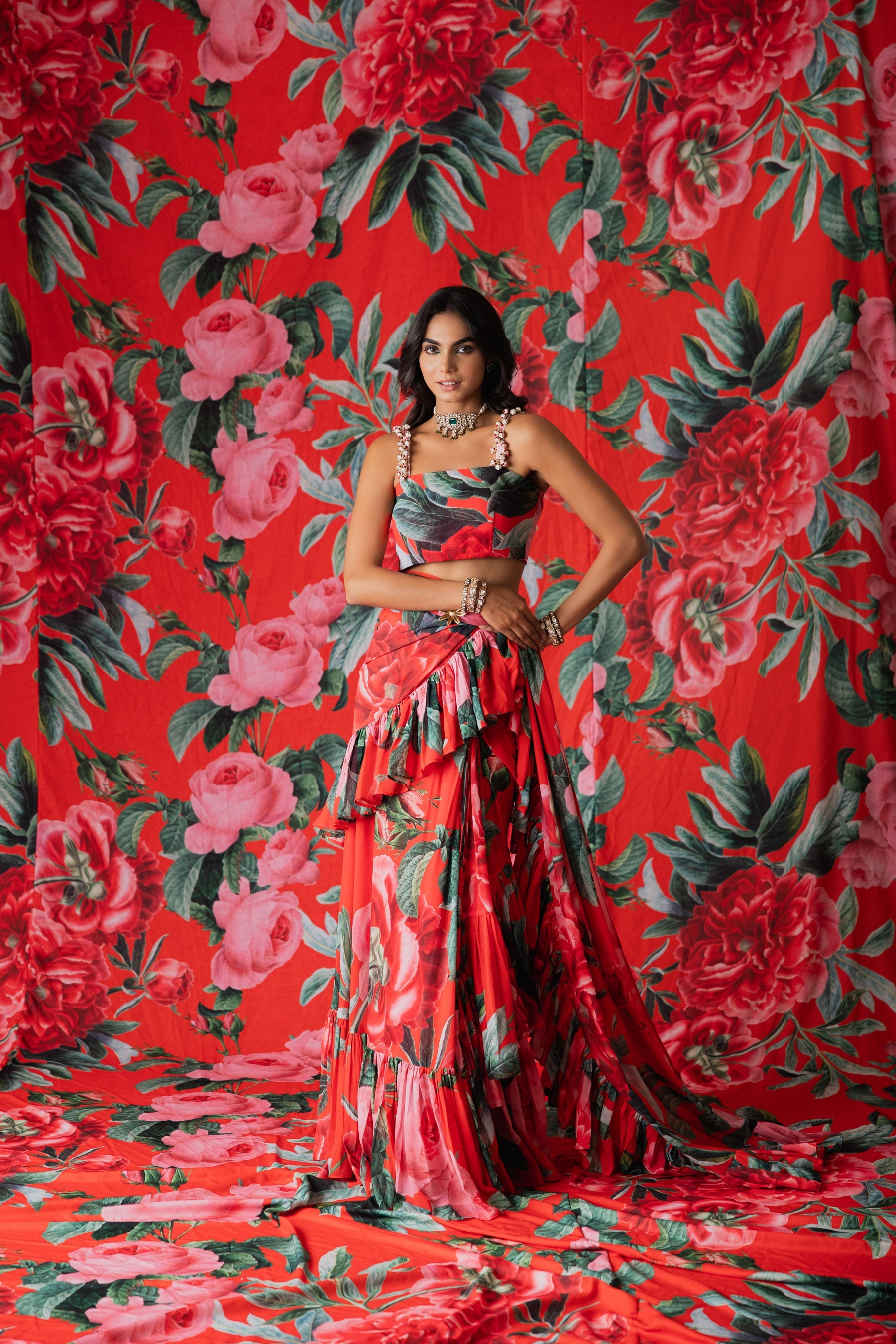 Amaira Ruffles Saree