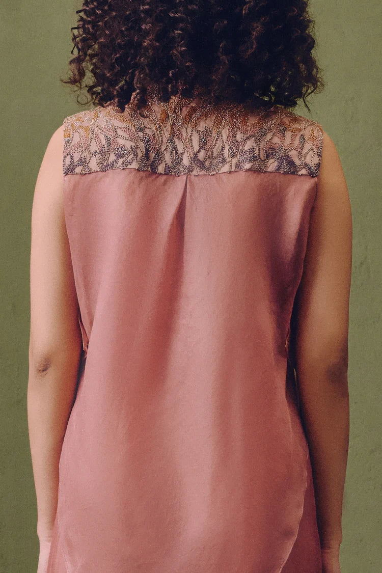 Sakura Embroidered Silk Jumpsuit