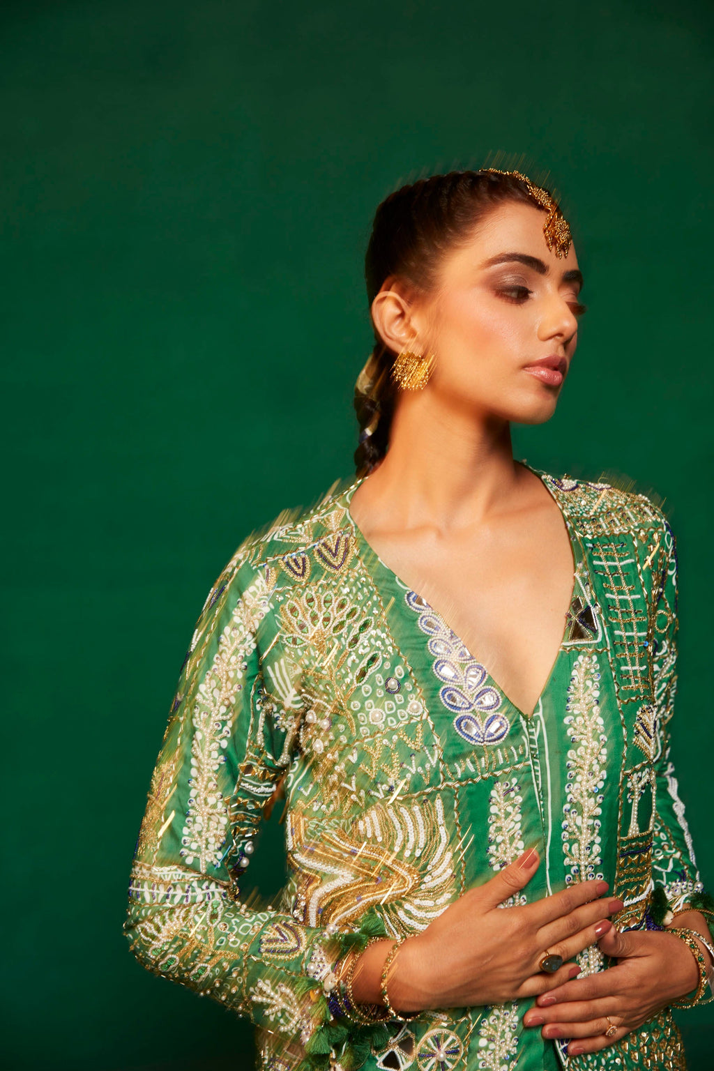 Viridian Sharara Set