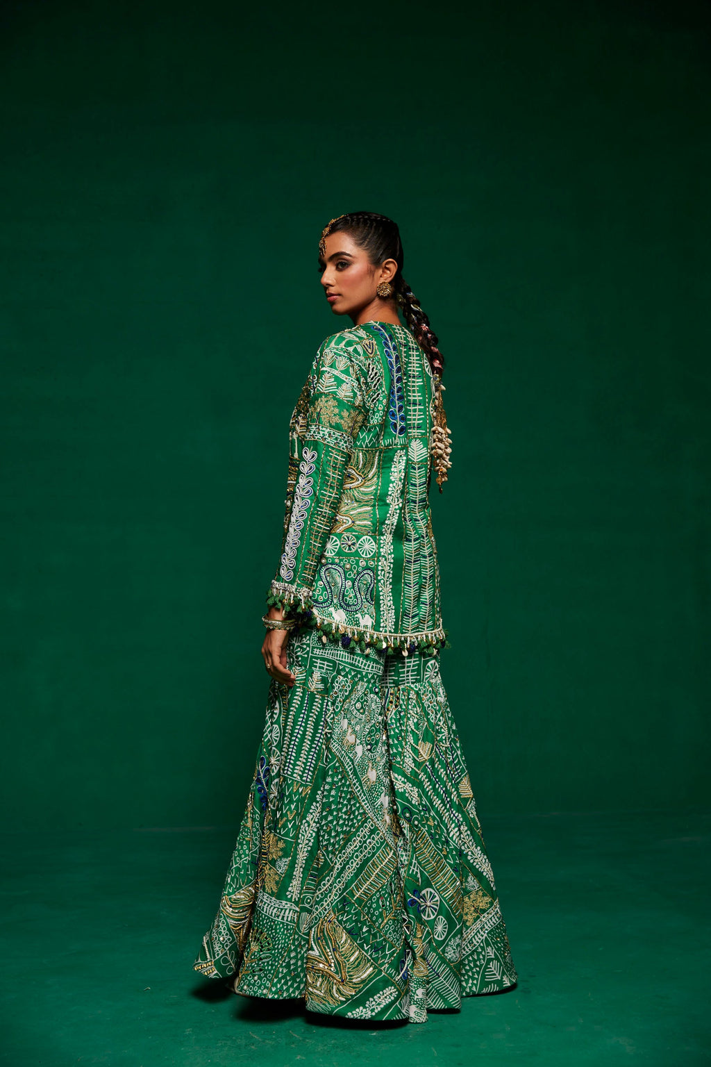 Viridian Sharara Set