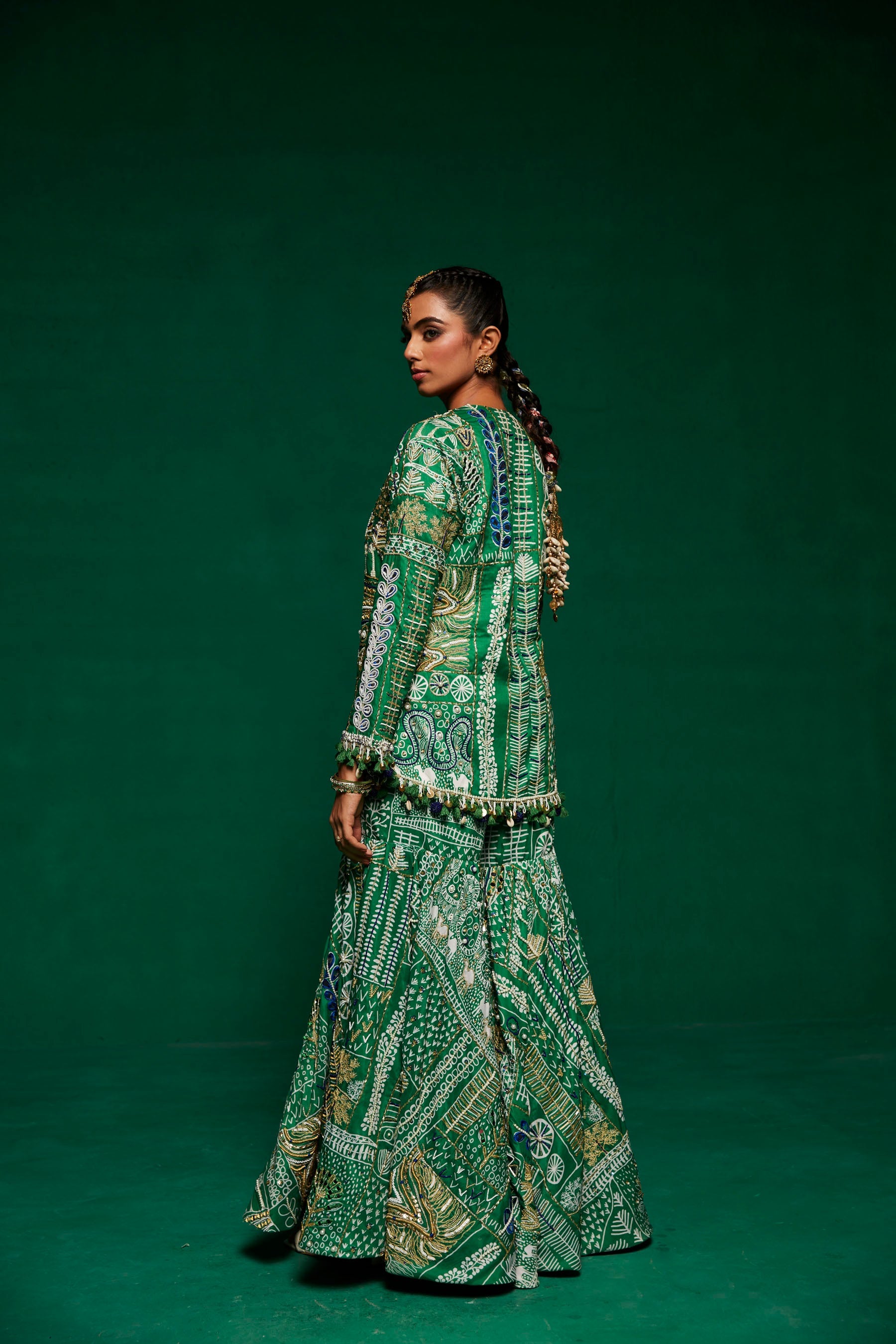 Viridian Sharara Set