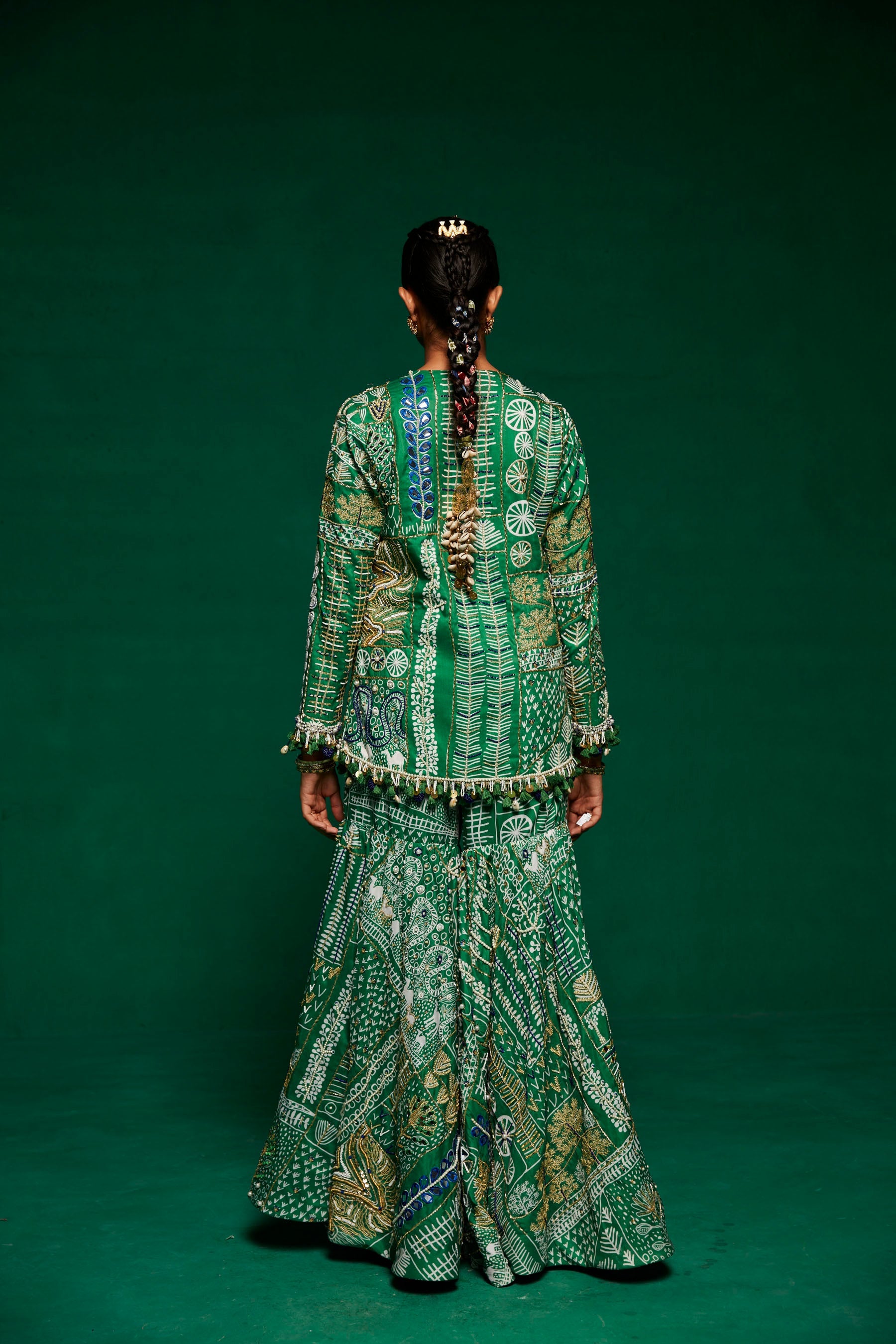Viridian Sharara Set