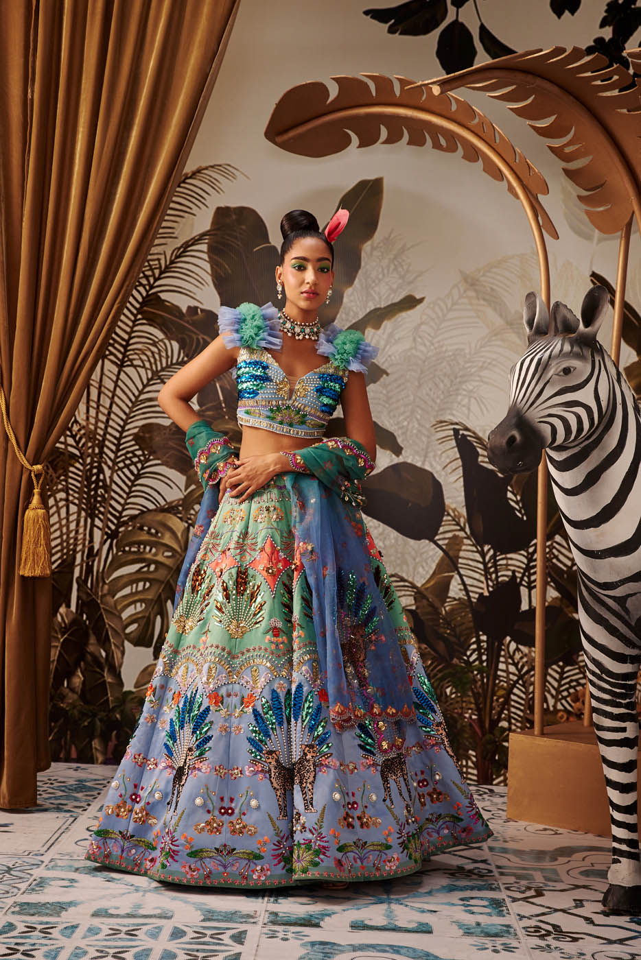 Soverign of Leopard Lehenga