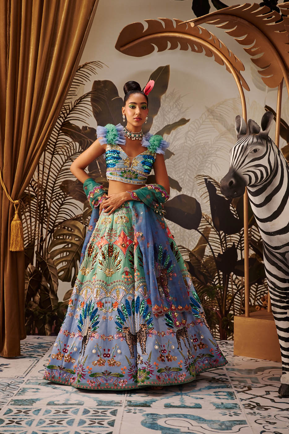 Soverign of Leopard Lehenga