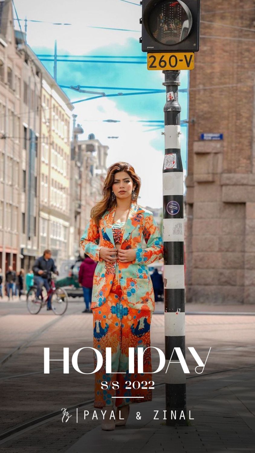 Ocean print bustier blazer and pants