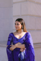 Abstract Azure Lehenga