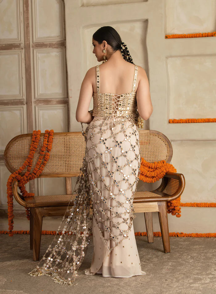 Kamakshi Pre Draped Corset Saree